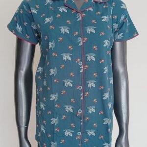 Women’s Beauty Flower Leaf Printed Night Suit Boxer