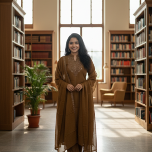Crepe Salwar Suit with Dupatta