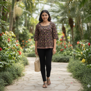 Floral Cotton Printed Top