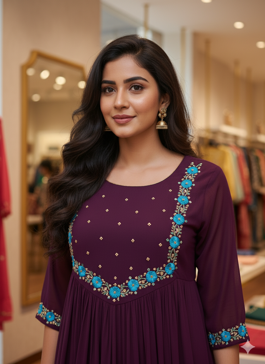 Georgette Anarkali Kurta - Image 3