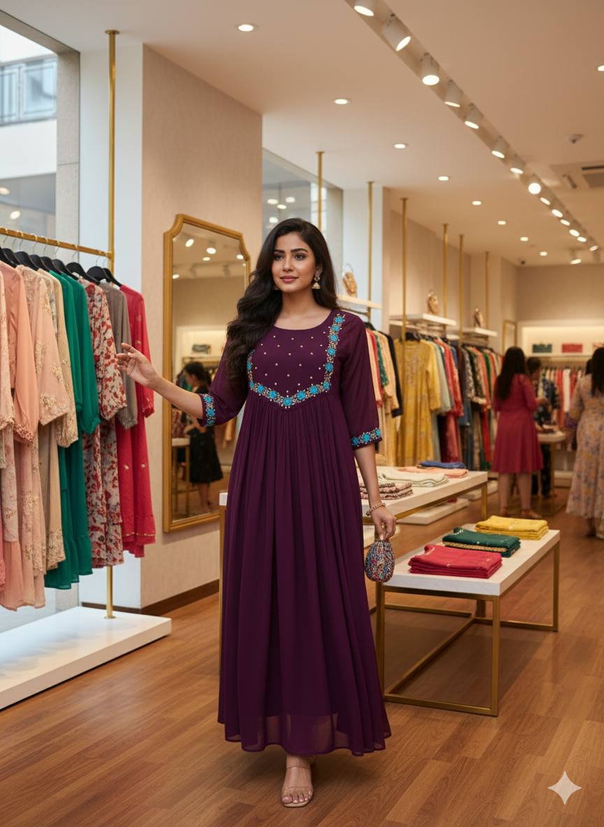 Georgette Anarkali Kurta - Image 2