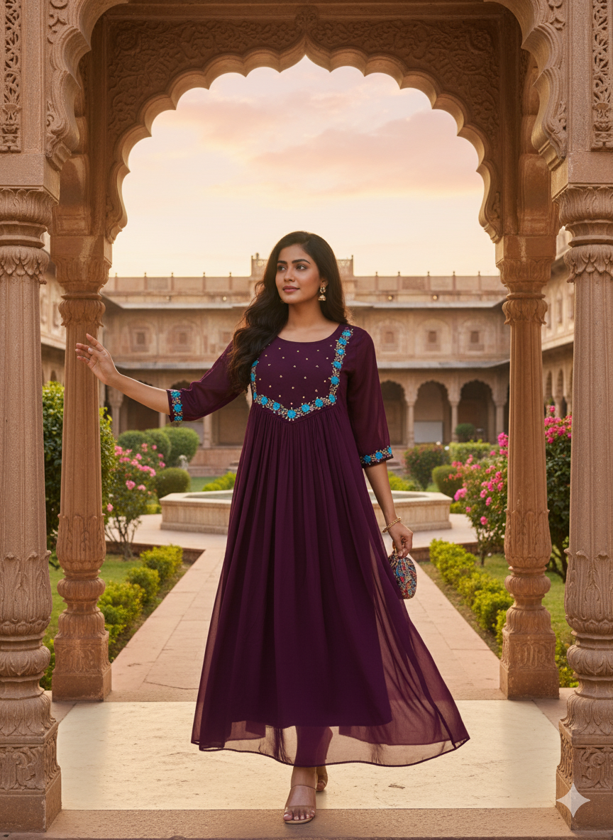Georgette Anarkali Kurta